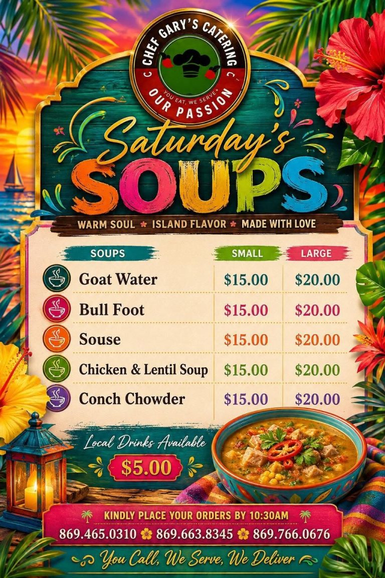 Chef Gary’s Catering - Regular Menu