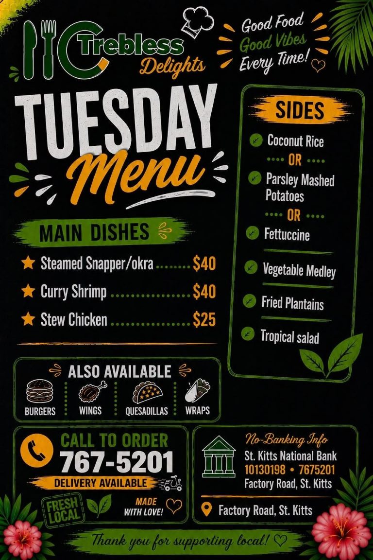 Trebless Delights - Today's Menu